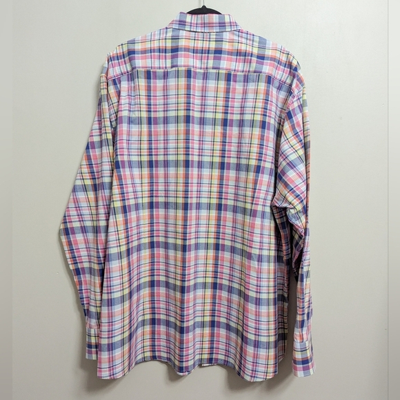 Barbour Striped Plaid Ultimate Oxford Button Down Shirt Tailored Fit - Picture 2 of 14